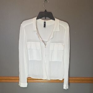 Zara Classic White Button-Down Shirt